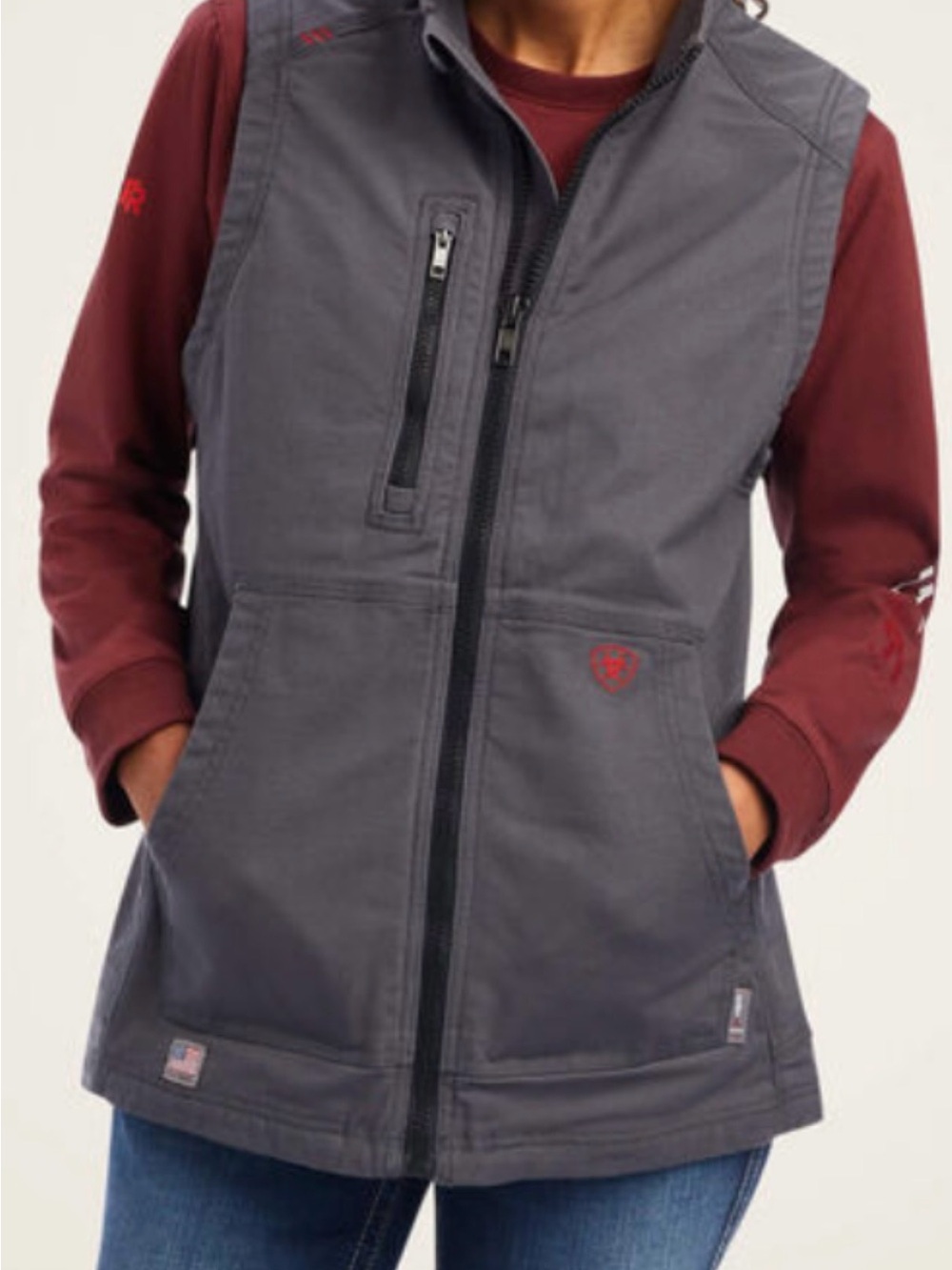 Ariat Women’s Flame-Resistant Iron Gray Utility Vest